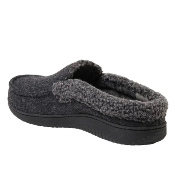 Dearfoams Slippers Mens Memory Foam Comfy Black Size 9/10 NEW - Picture 4 of 10